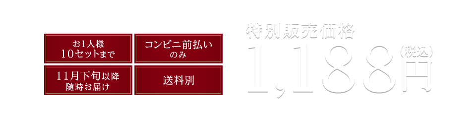 特別販売価格 1,188円(税込)