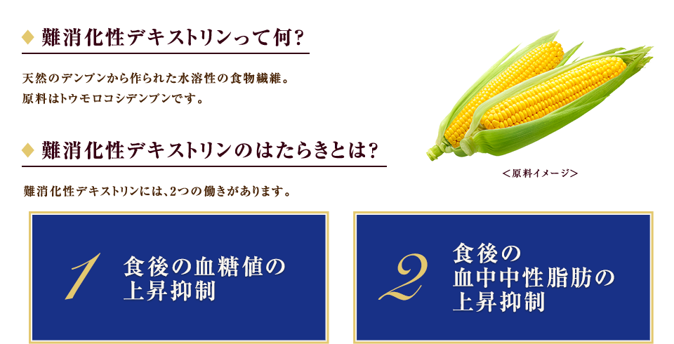 難消化性デキストリンって何? 難消化性デキストリンのはたらきとは?