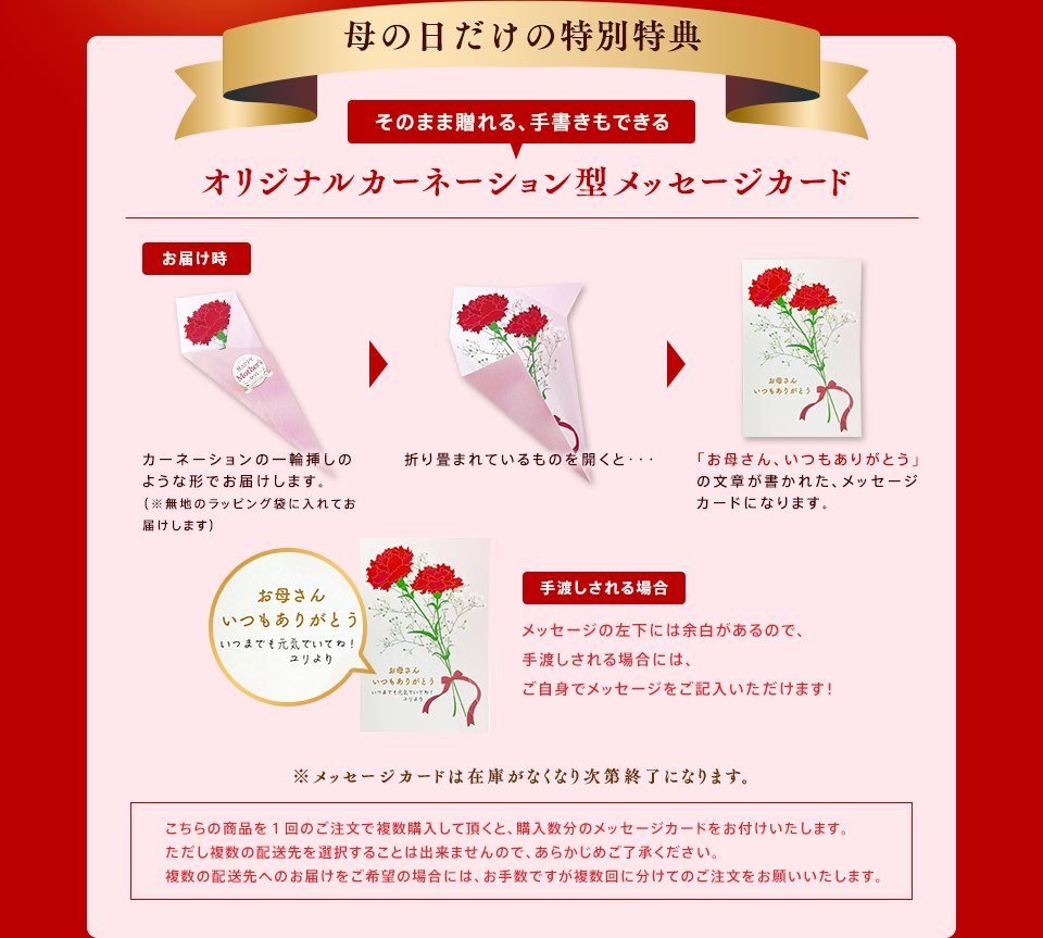 母の日だけの特別特典