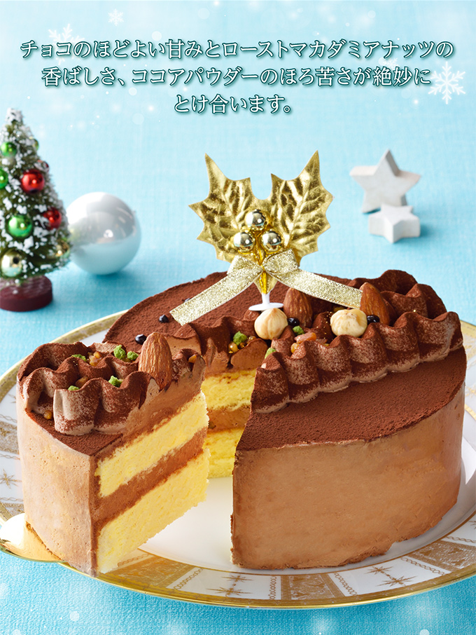 【送料込】クリスマスチョコレートケーキ(5号)
