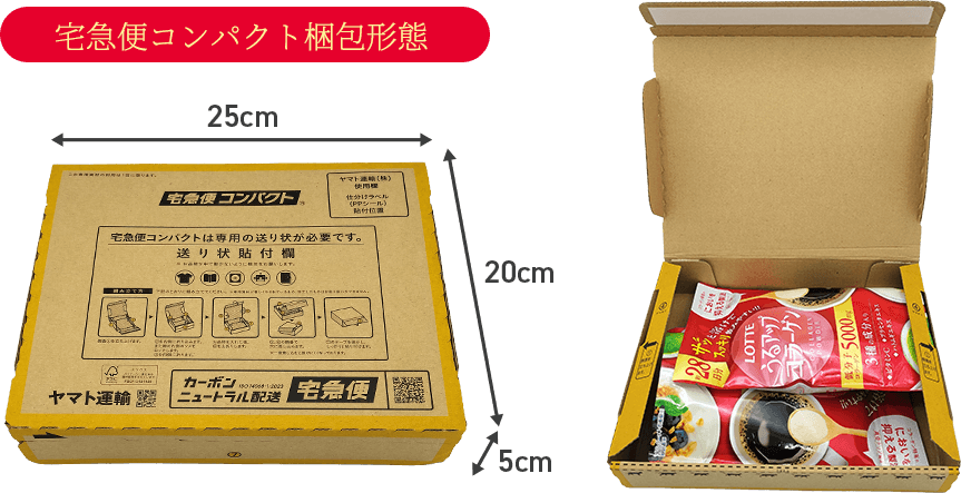 宅急便コンパクト梱包形態