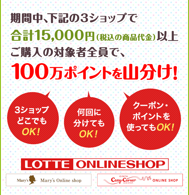 100万ポイント山分けキャンペーン Lotte Group公式オンラインモール