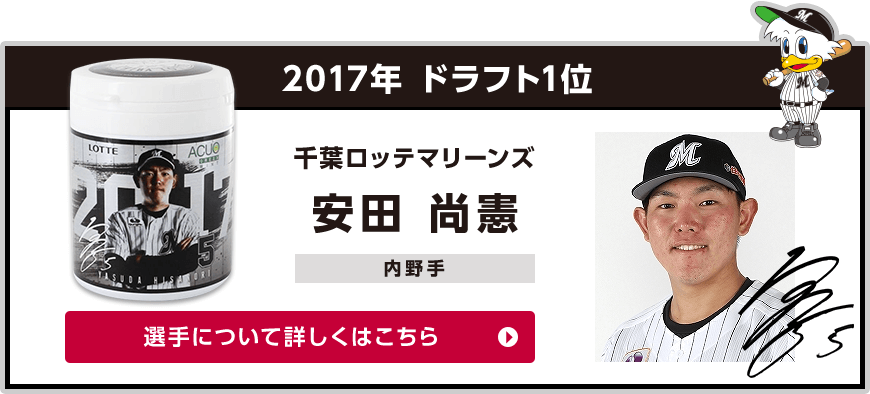 2017年ドラフト1位 安田 尚憲 内野手