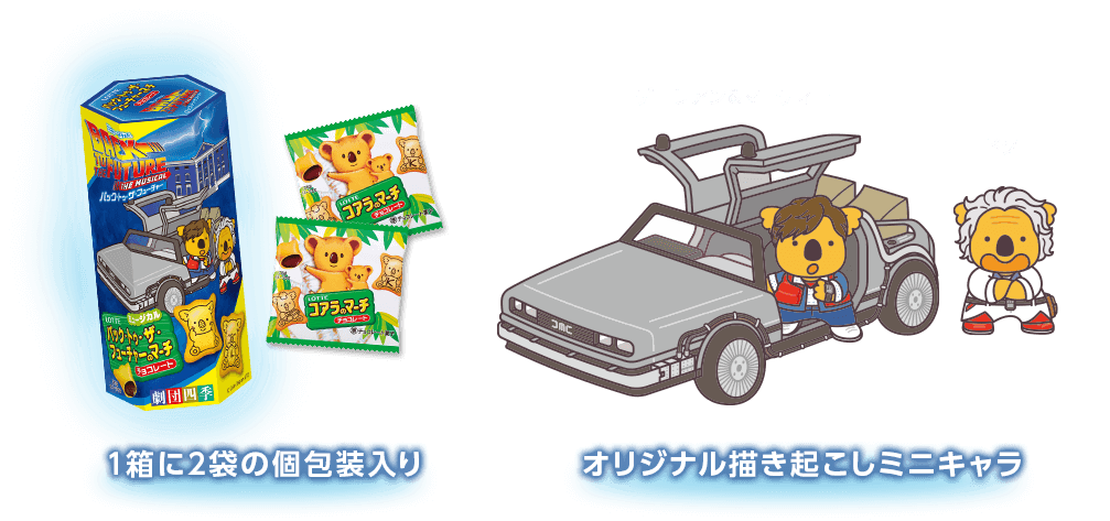 1箱に2袋の個包装入り オリジナル描き起こしミニキャラ