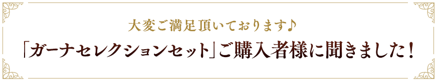 「ガーナセレクションセット」ご購入者様に聞きました!