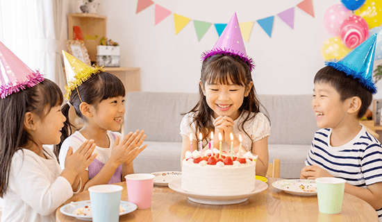 お誕生日会の時にも!