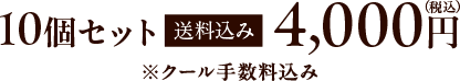 送料込み4,000円（税込）※クール手数料込み