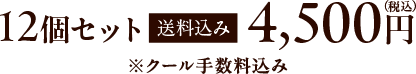 送料込み4,500円（税込）※クール手数料込み