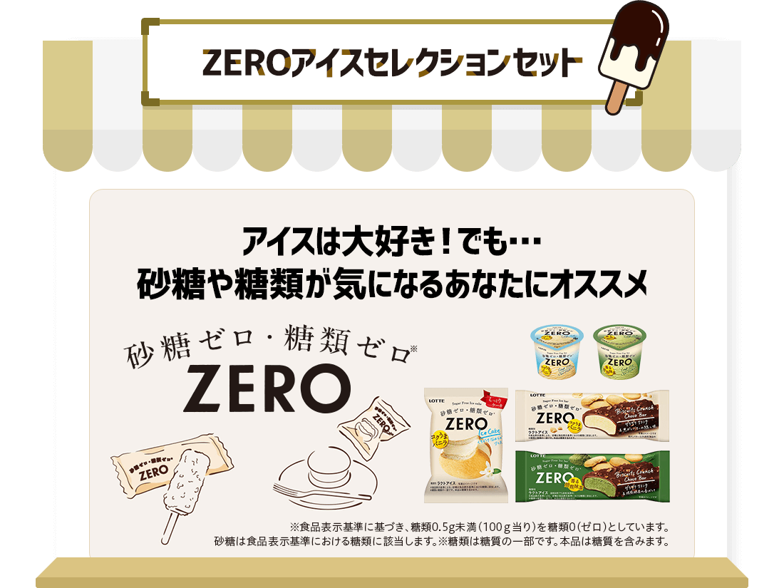 ZEROアイスセレクションセット　アイスは大好き！でも・・・砂糖や糖類が気になるあなたにオススメ