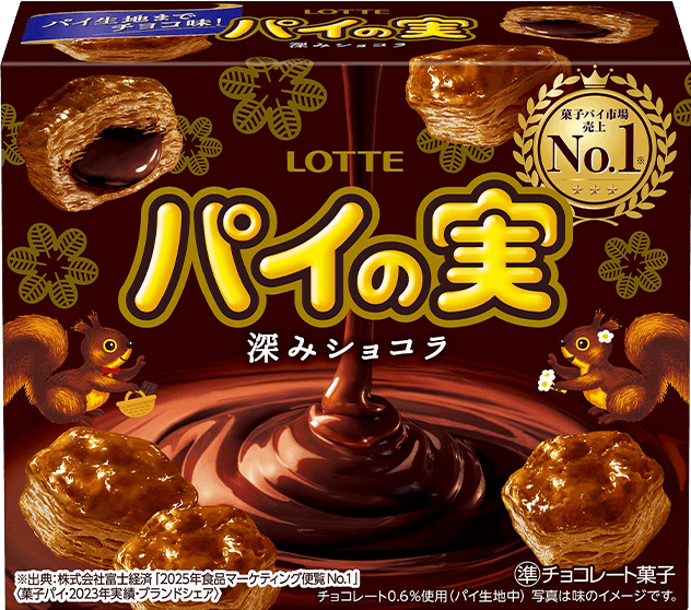 チョコを味わうパイの実<深みショコラ>
