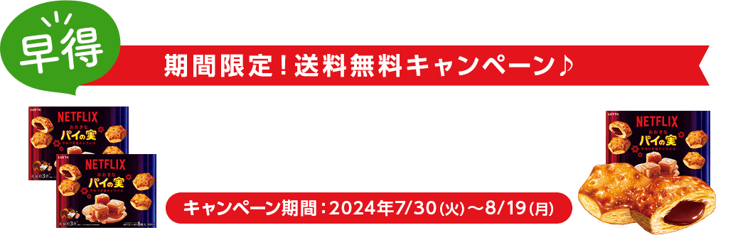 期間限定！送料無料キャンペーン（対象商品3個以上ご購入で）2024年7/30(火)～8/19(月)