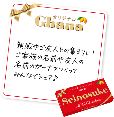 親戚やご友人との集まりに！ご家族の名前や友人の名前のガーナをつくってみんなでシェア♪