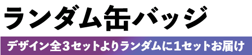 ランダム缶バッジ デザイン全３セットよりランダムに１セットお届け