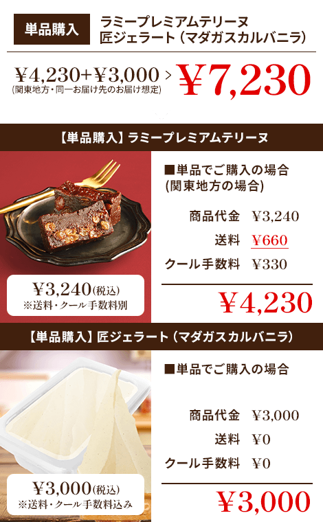単品購入の場合