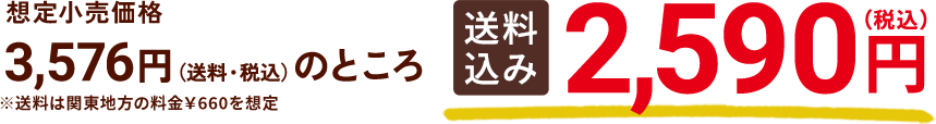 送料込み2,590円（税込）