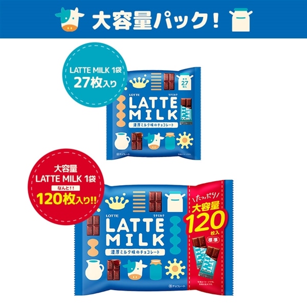 【送料込】LATTE MILK 大容量パック 1個