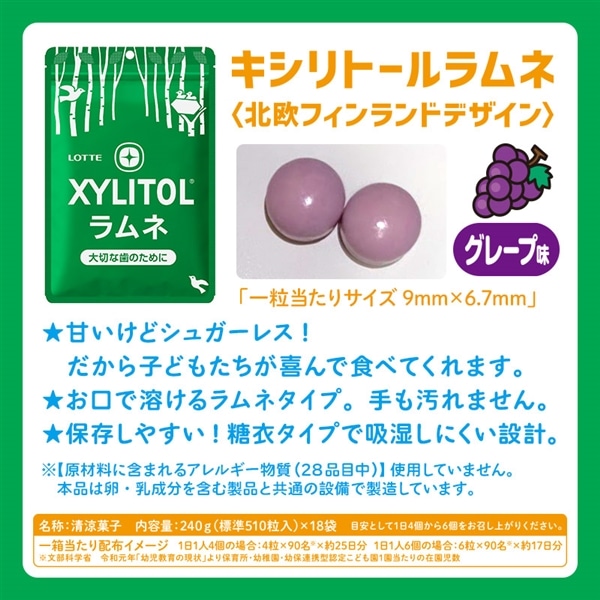 【送料込・定期便】キシリトールラムネ 北欧フィンランドデザイン 18袋セット 定期便