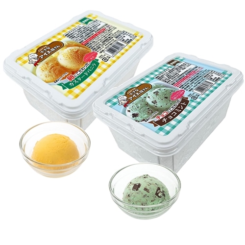【送料・クール手数料込】小さなアイス屋さん(カスタードバニラ・チョコミントセット)