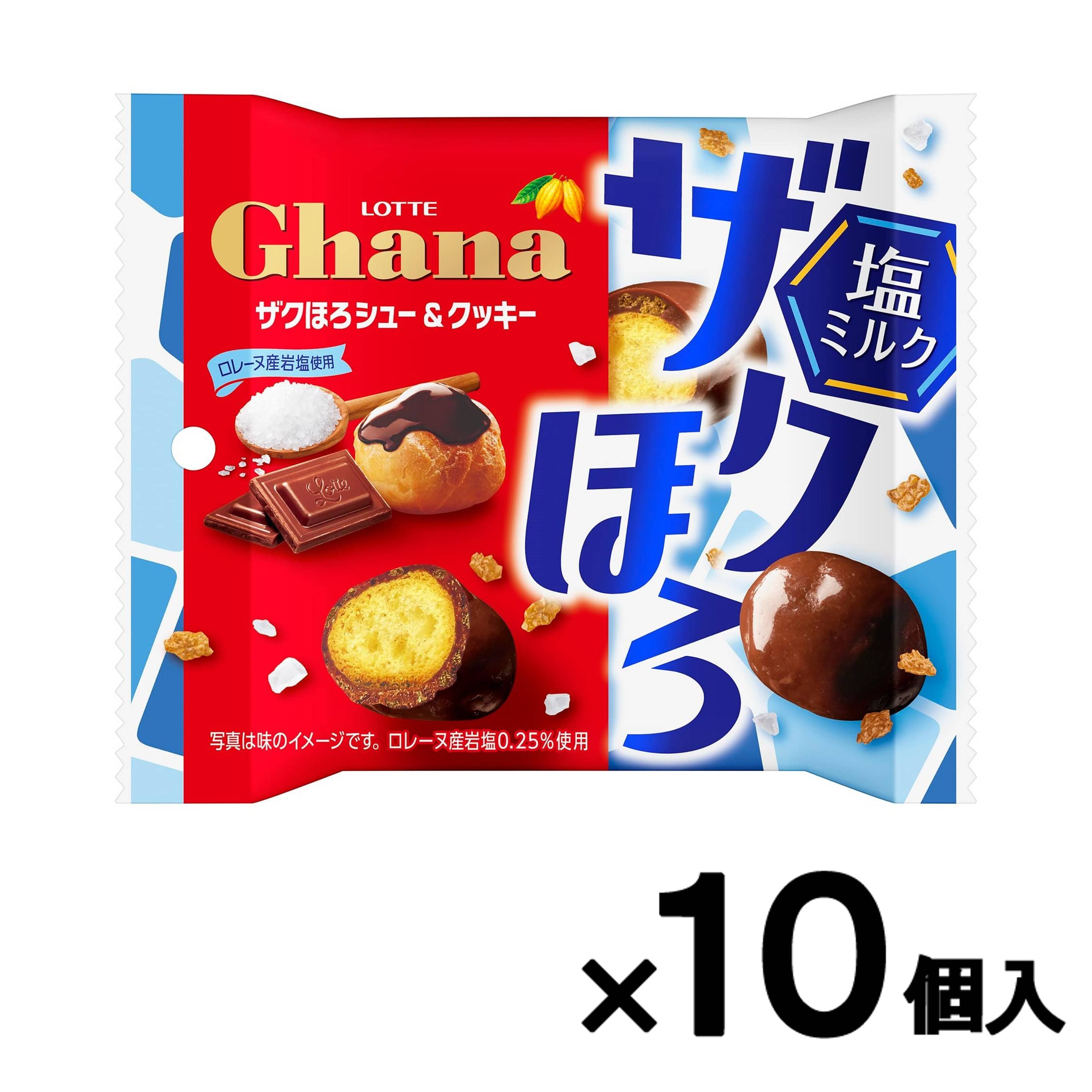 【会員限定アウトレット】ガーナ　ザクほろシュー＆クッキー＜塩ミルク＞ポップジョイ  10個セット