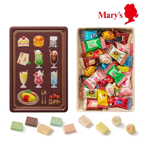 はじけるキャンディチョコレート。 喫茶メニュー缶 25個入【メリーチョコレート】