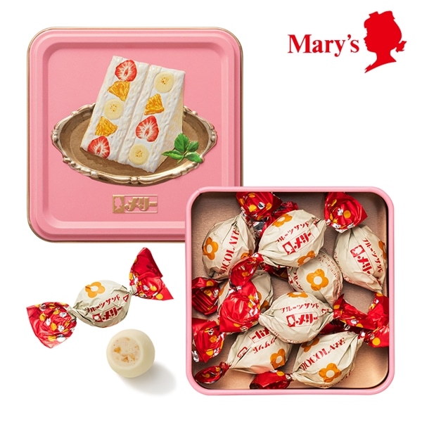 はじけるキャンディチョコレート。 フルーツサンド缶 8個入【メリーチョコレート】