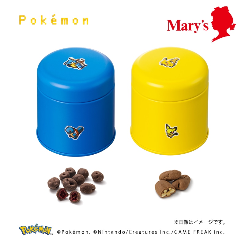 ポケモン meets メリー みずタイプ・でんきタイプ缶 各40g入【メリーチョコレート】