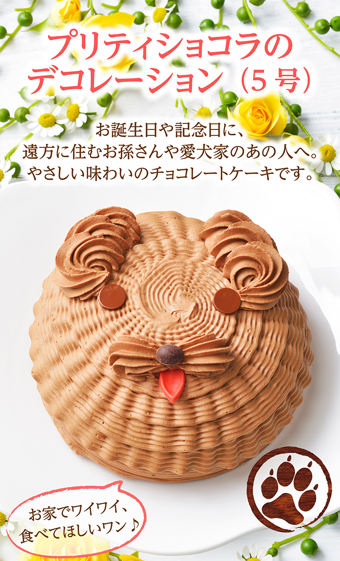 プリティショコラのデコレーション(5号)