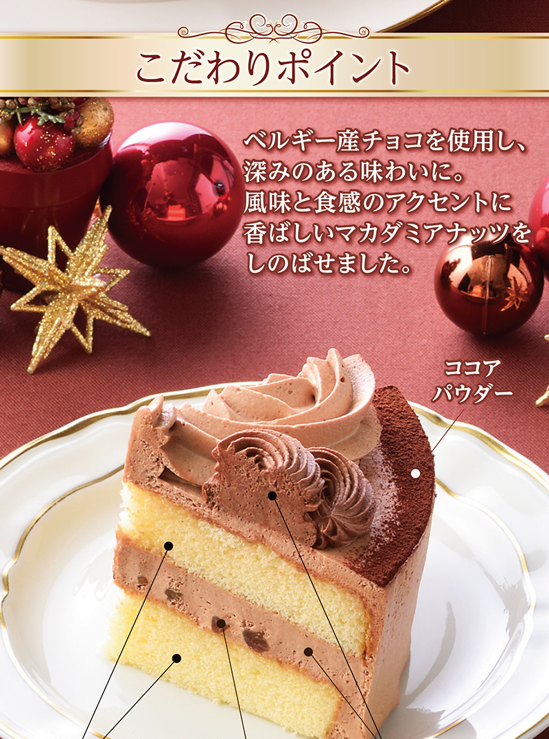 クリスマスチョコレートケーキ(5号)