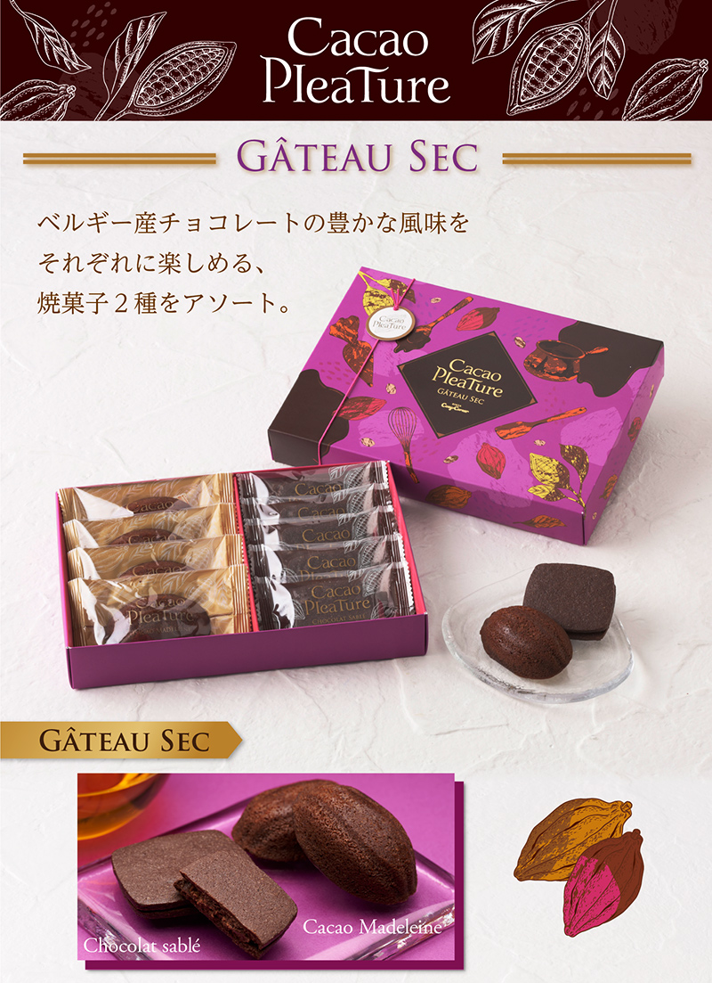 <カカオプレチュール>ガトーセック(9個入)【銀座コージーコーナー】