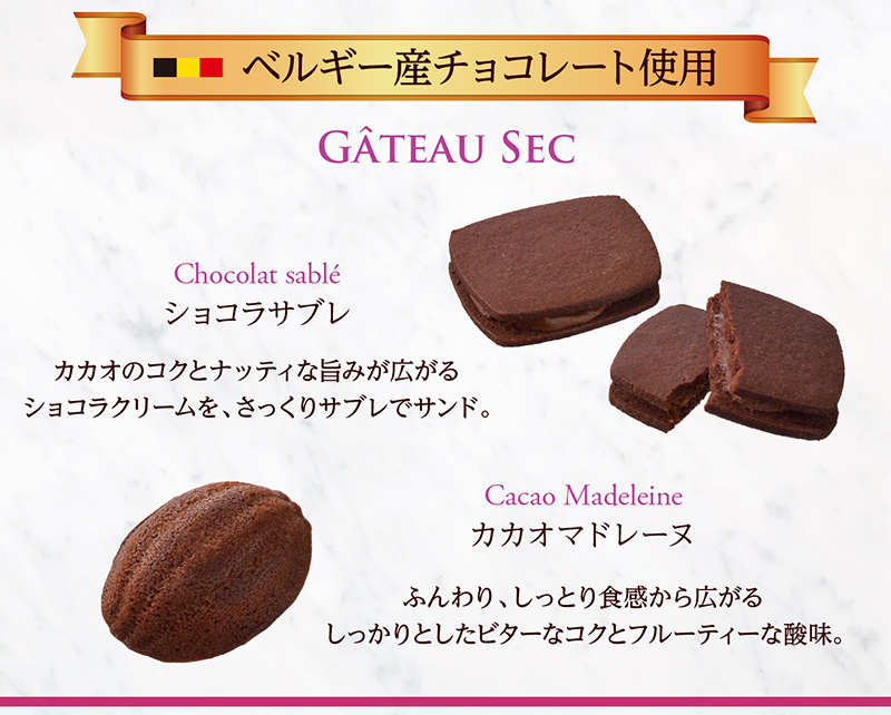 <カカオプレチュール>ガトーセック ミックス(8個入)【銀座コージーコーナー】
