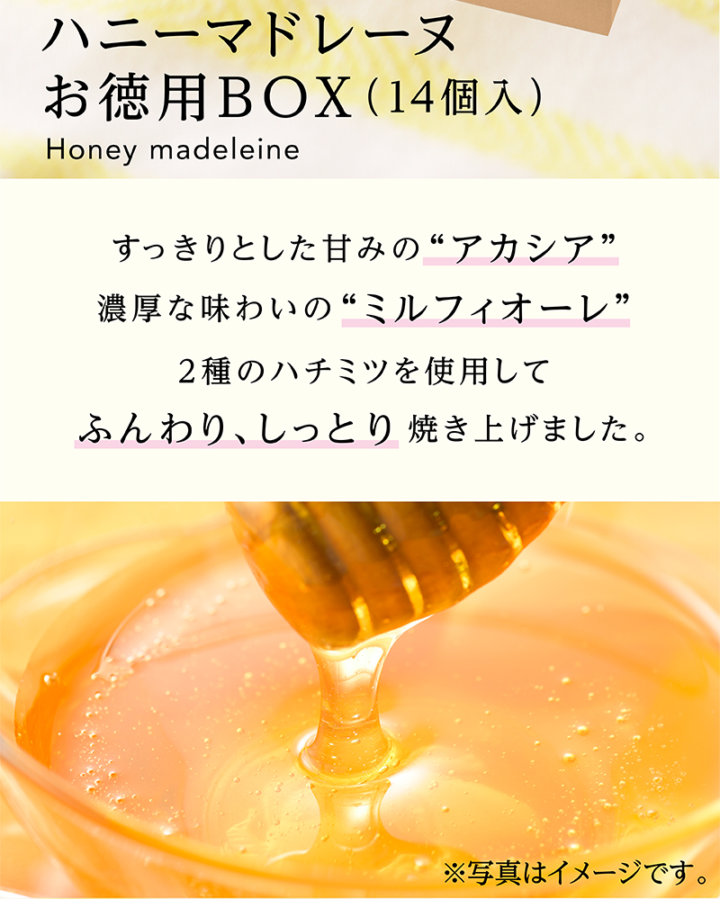 「通販限定」ハニーマドレーヌお徳用BOX(14個入)【銀座コージーコーナー】