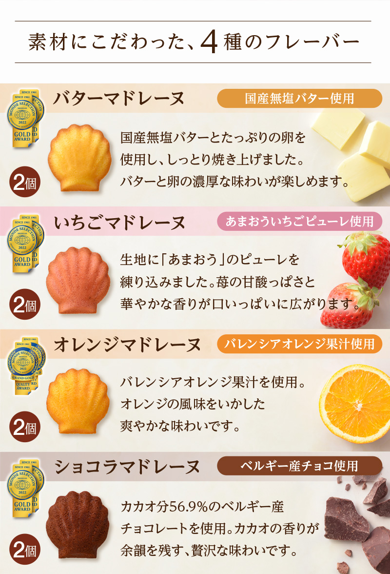 マドレーヌ(8個入)メール便【銀座コージーコーナー】
