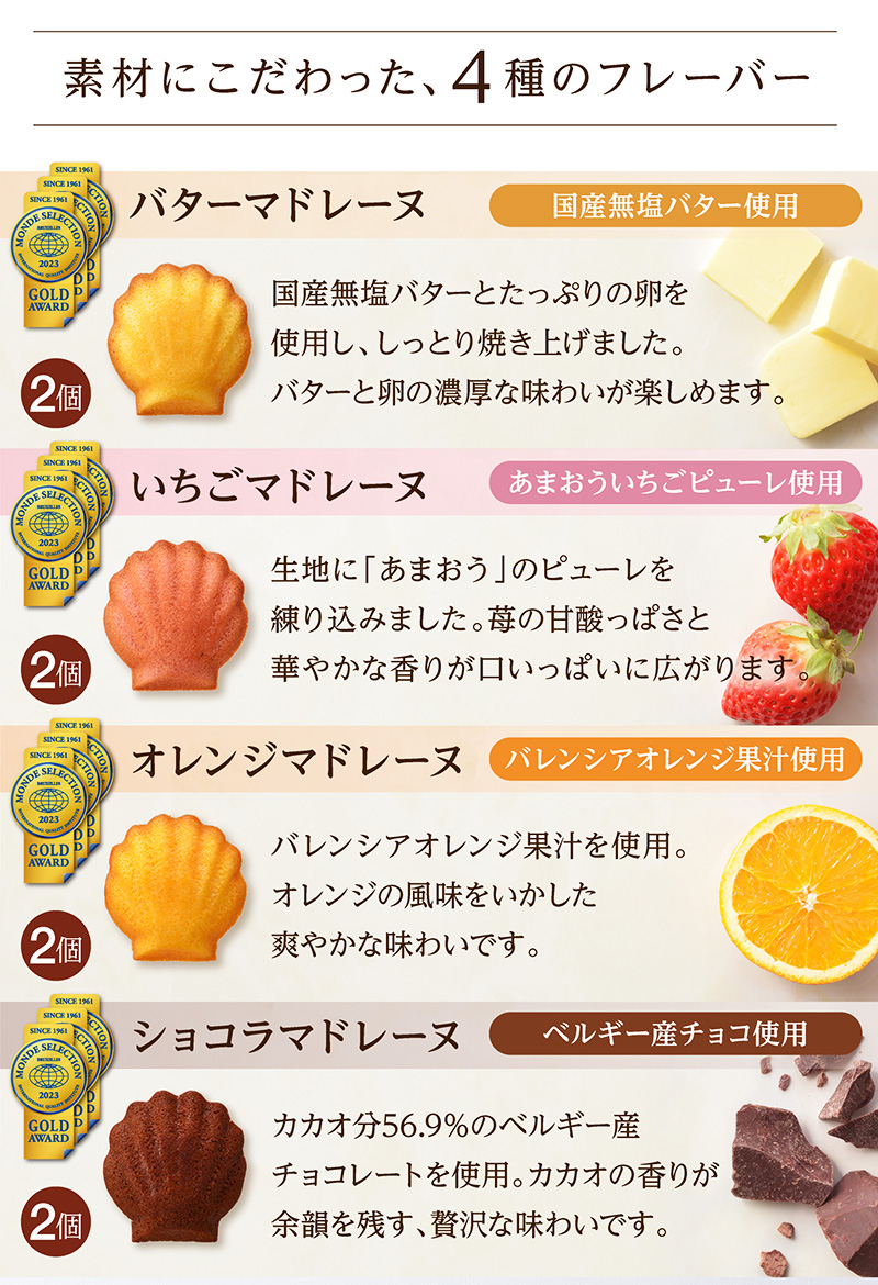 マドレーヌ(8個入)メール便【銀座コージーコーナー】