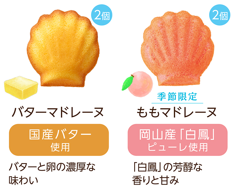 夏のマドレーヌ(6個入)【銀座コージーコーナー】