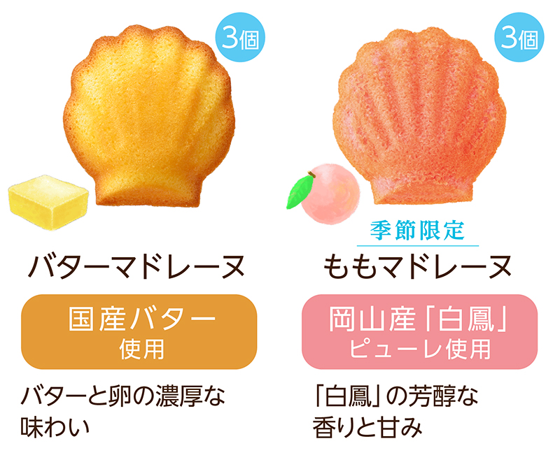夏のマドレーヌ(12個入)【銀座コージーコーナー】