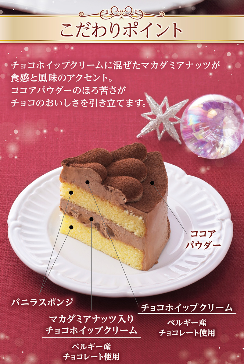 【送料込】クリスマスチョコレートケーキ（5号）【銀座コージーコーナー】