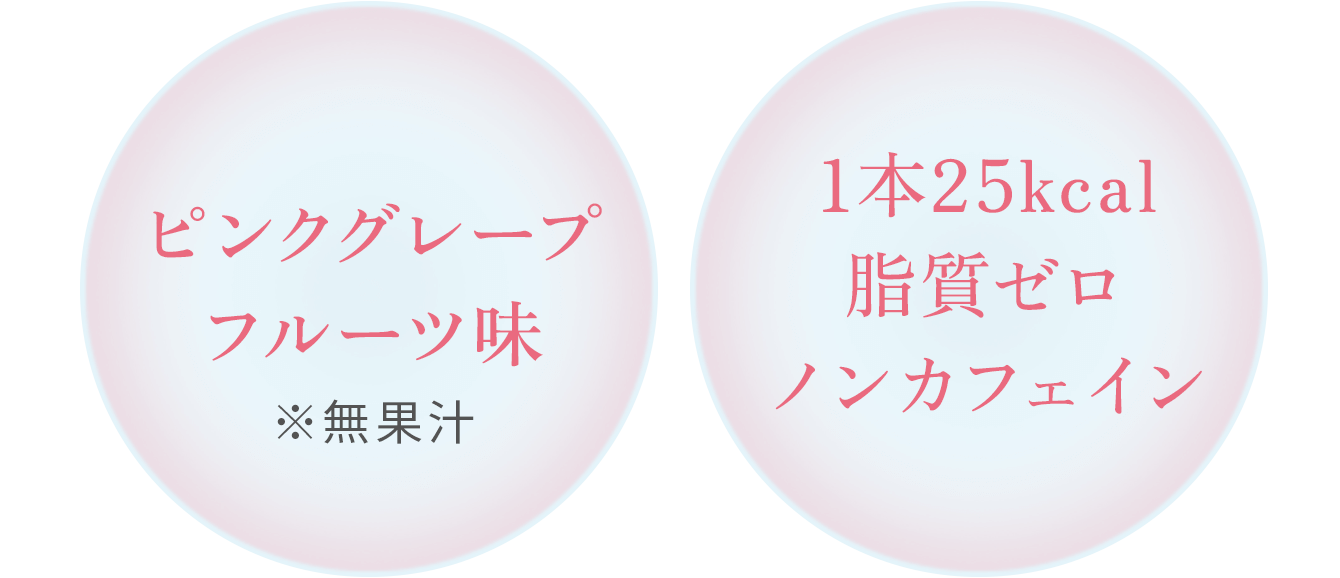 ピンクグレープフルーツ味※無果汁／1本25kcal脂質ゼロノンカフェイン